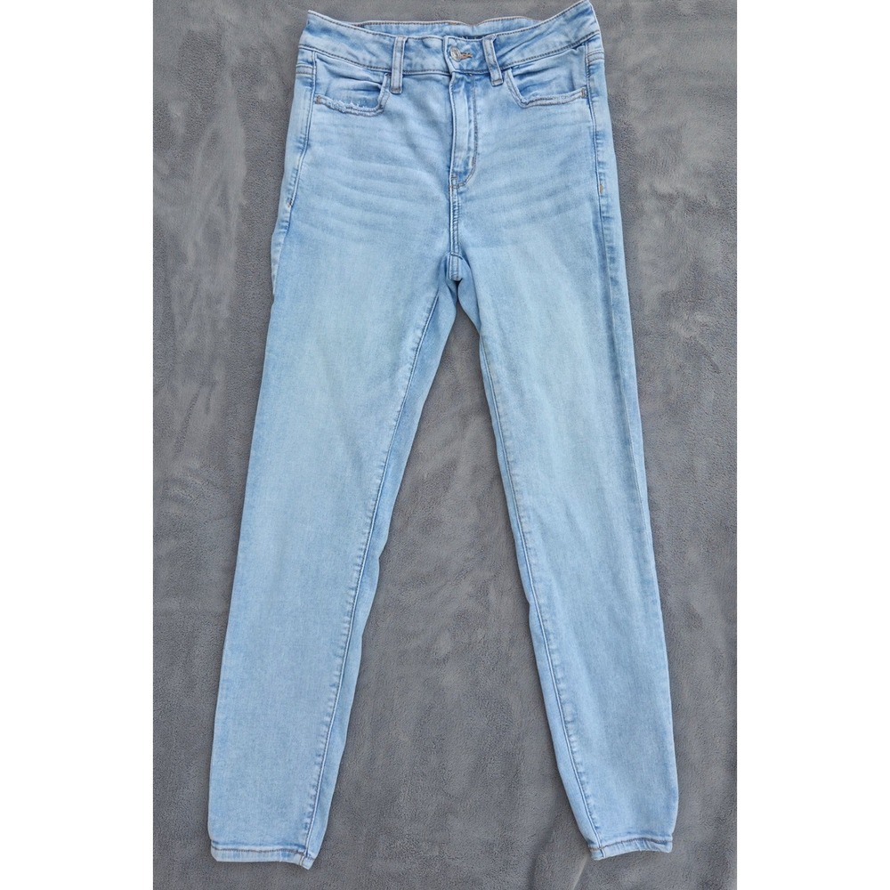American Eagle Womens Hi-Rise Jegging Size 8 Light Wash Next Level Stretch Denim
